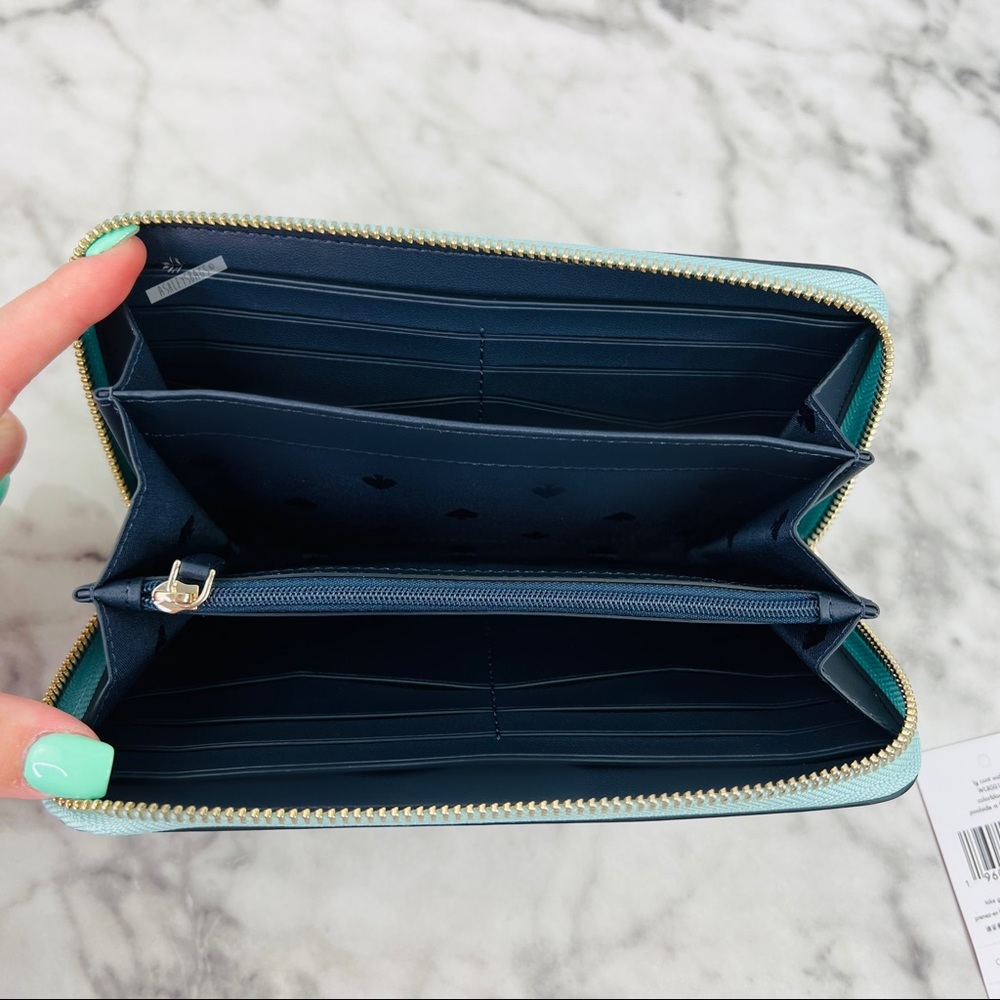Kate Spade Staci Colorblock Large Continental Wallet In Poolside Multi - Picture 4 of 6